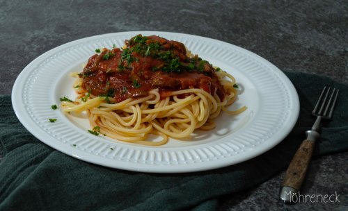 Spaghetti alla puttanesca - Möhreneck
