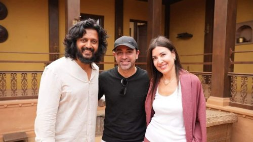 Football icon Xavi Hernandez visits Riteish Deshmukh’s Raja Shivaji sets, watch here