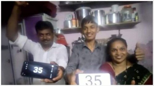 Family celebrate despite son scoring 35 per cent in Class 10 exams. Watch
