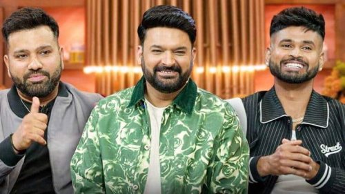 'The Great Indian Kapil Show' Episode 2: Cricketers Rohit Sharma and Shreyas Iyer engage in a playful banter on a makeshift pitch