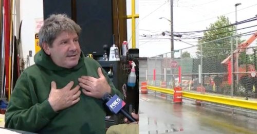 ‘I’m within my rights’: This NYC business owner erected a 50-foot steel fence on his property, cutting off the sidewalk and 10 parking spots. Now it’s causing a neighborhood nightmare