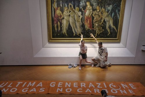 Aktivisten kleben sich in den Uffizien an Botticelli-Gemälde