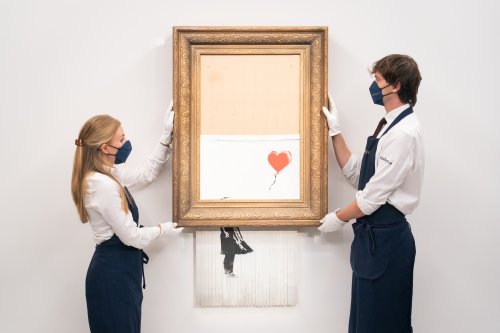 Hype am Kunstmarkt: Banksys Schredder-Werk soll Millionen bringen