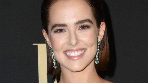 Zoey Deutch goes braless in red for Clooney Foundation for Justice