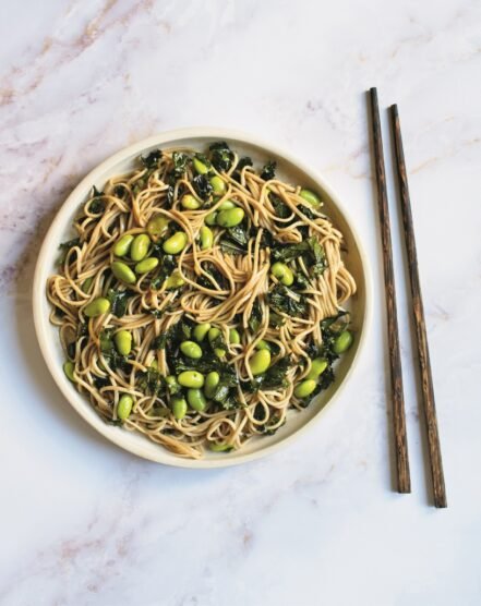 Recipe: Sesame Soba Noodles with Kale and Edamame from Vancouver Vegan Author Anna Pippus