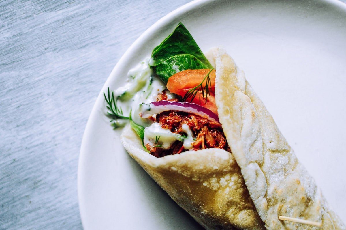 Delicious Plant-Based Jackfruit Gyros