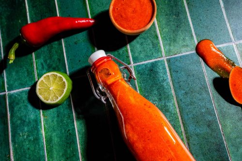 Roasted Peach Tajín Hot Sauce