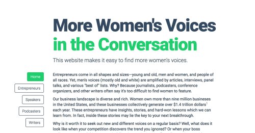 Speakers | More Women's Voices