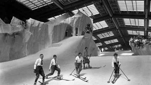 Als die Berliner zum Skilaufen an den Kaiserdamm fuhren