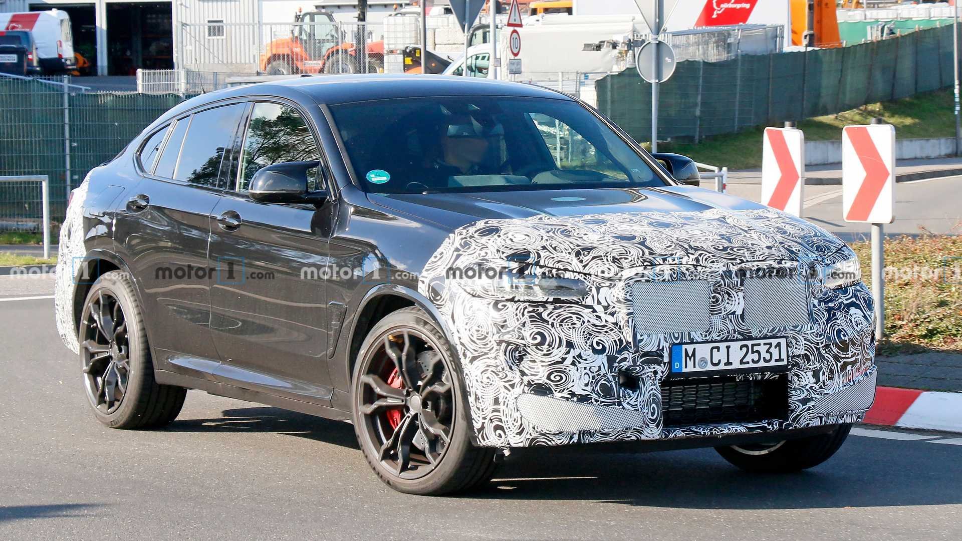 Refreshed BMW X4 M Spied Showing Thinner Headlights, Updated Nose