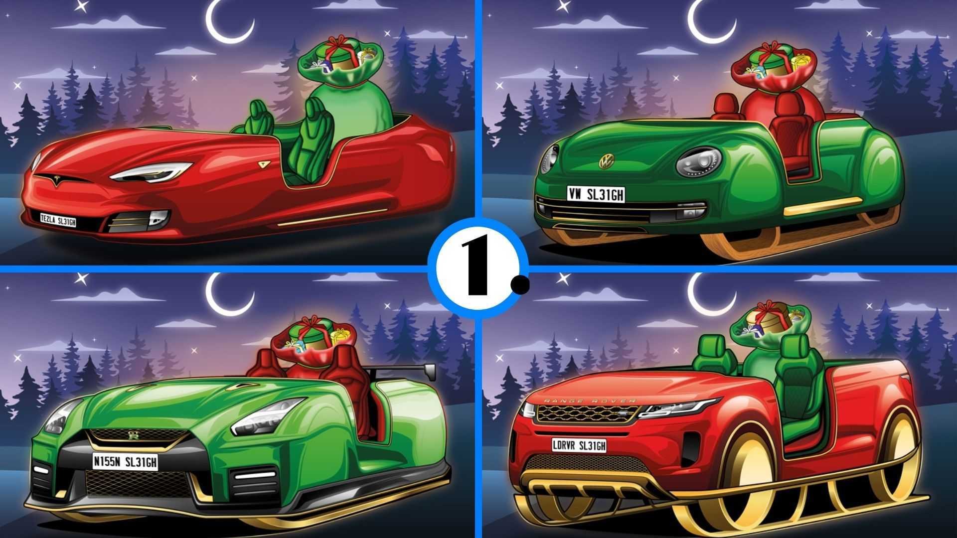 Santa's Sleigh If It Were Built By Different Automakers