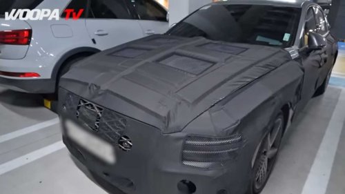 Genesis G80 Facelift Spied For The First Time Up Close In Parking Garage Flipboard