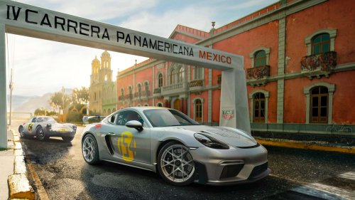 Porsche 718 Cayman GT4 RS feiert Carrera Panamericana-Rennwagen
