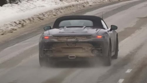 Porsche Caught Testing Electric Boxster with Fake Exhaust