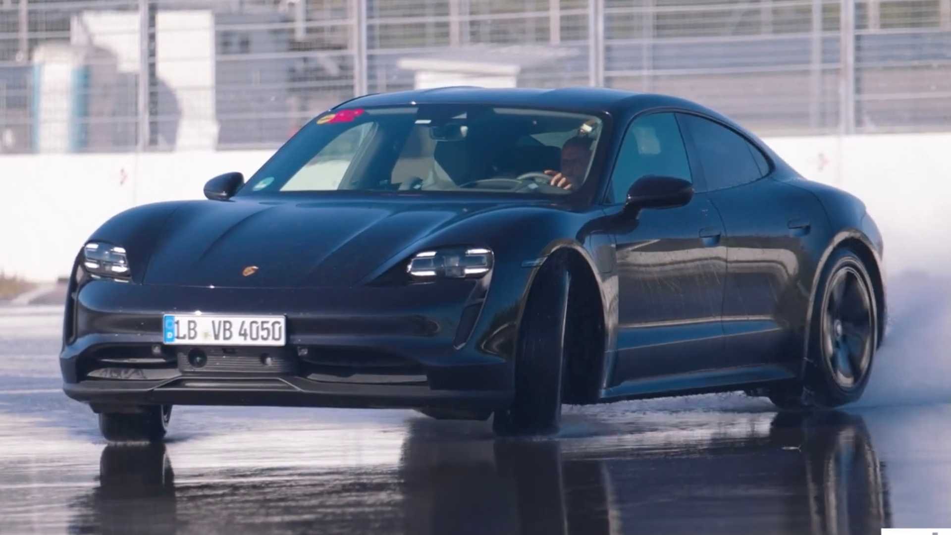 See Chris Harris Try To Set EV Drift Record In RWD Porsche Taycan