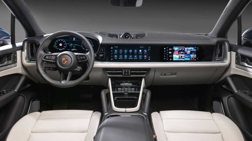 L'intérieur du Porsche Cayenne restylé dévoilé en avant-première