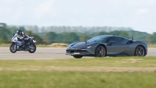UK: Is BMW M 1000 RR quick enough to beat Ferrari SF90 in a drag race?