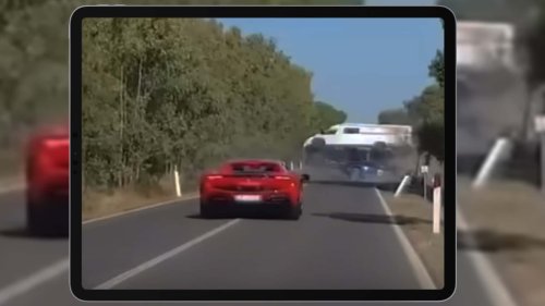 Ferrari And Lamborghini Crash Into Camper In Sardinia With Tragic Consequences