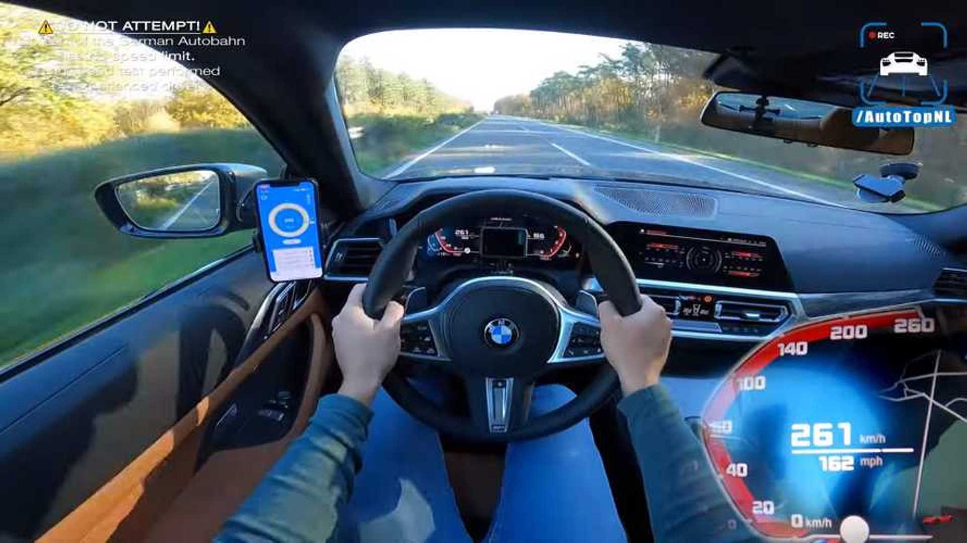 BMW 4 Series Coupe M440i Tests Its Top Speed Limiter On The Autobahn