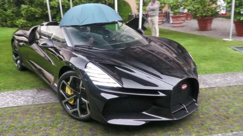 Bugatti Mistral Driver Fends Off Rain Using Good Ol' Umbrella