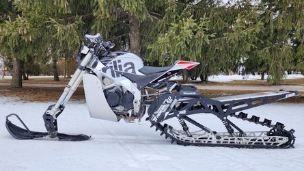 Bonkers Aprilia Tuono V4 Snowbike Is Now For Sale On eBay