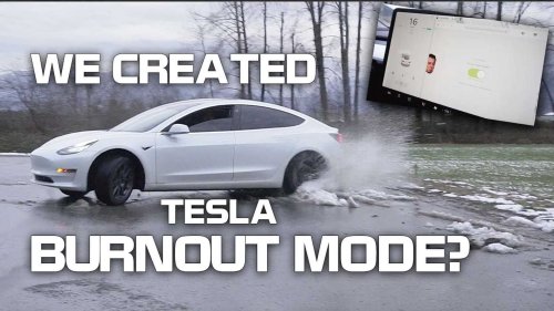 See Burnout, Drift & Reverse Spin Mode In Action In Tesla Model 3