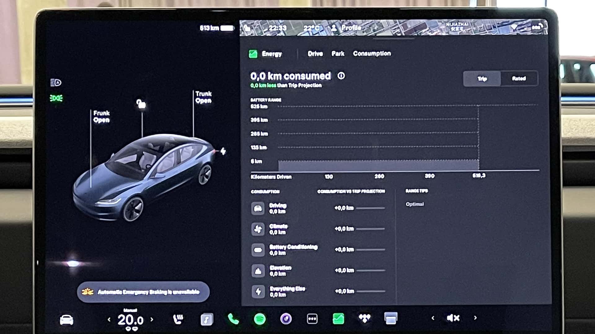 How has the Tesla Model 3's range increased over the years?