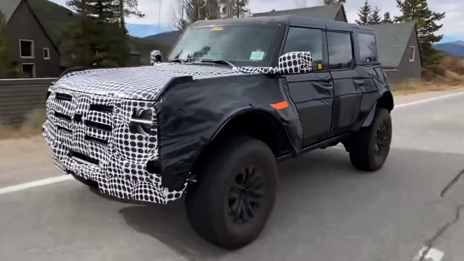Ford Bronco Warthog Spied On The Road Riding On Chunky Tires
