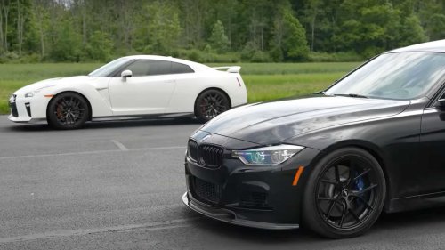 Tuned BMW 340i obliterates Nissan GT-R R35 in a drag race