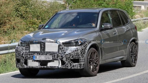 BMW X5 M Facelift Spied Hiding Redesigned Grille New Headlights 