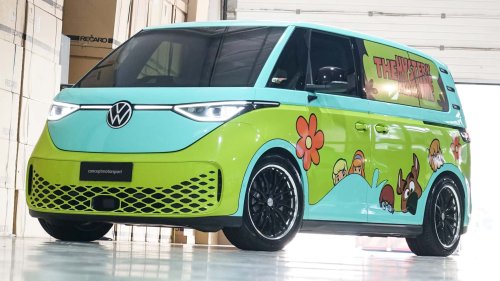 VW ID. Buzz Mystery Machine Features Custom Wrap, Coilover Suspension
