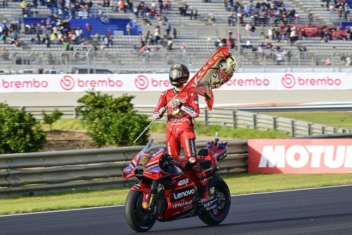 MotoGP Valencia GP: Bagnaia wins title after Martin crashes into Marquez