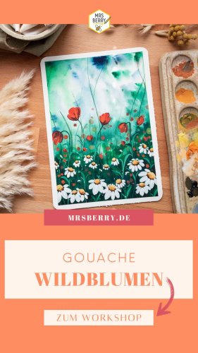 Gouache Wildblumen