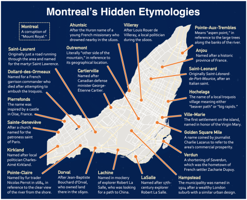 This Map Shows The Fascinating Origins Of Montreal's Many Place Names & Some Of Them Are Wild