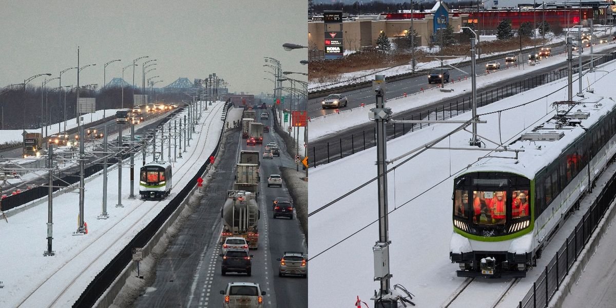 The First REM Train Cars Are Officially Rolling On Tracks Outside Montreal (VIDEO)