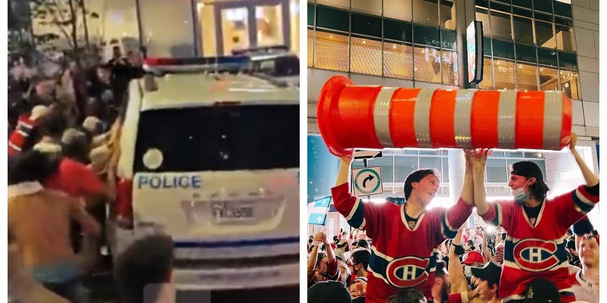 Habs Fans Went Wild In Downtown Montreal After Monday Night's Victory (VIDEOS)
