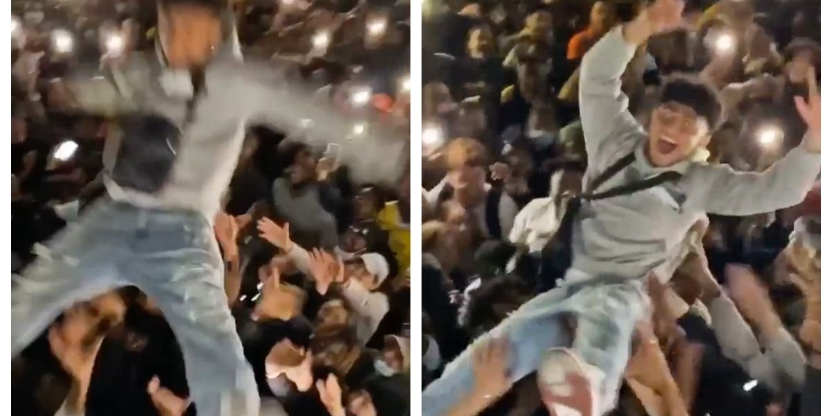 Viral Video Shows A Montrealer Crowd Surfing Over A Huge Gathering In The Old Port (VIDEO)