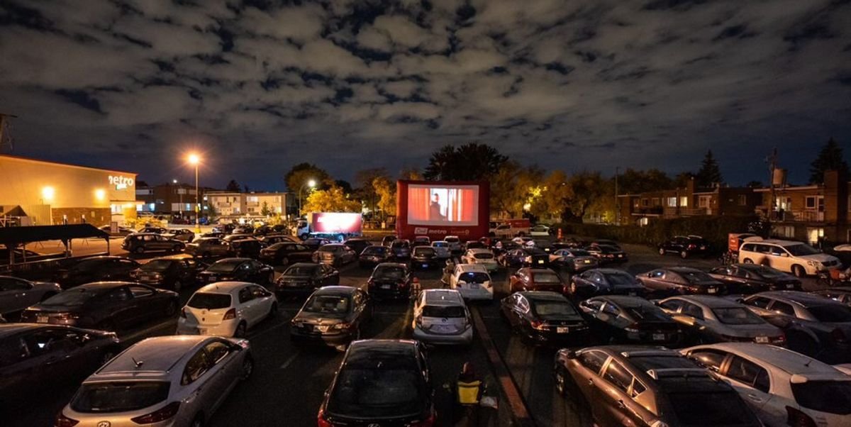 Quebec's Newest FREE Drive-In Theatre Is A Metro Parking Lot... Yes, The Grocery Store