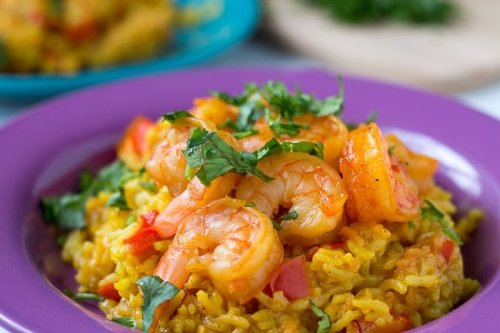 Pressure Cooker Shrimp Paella