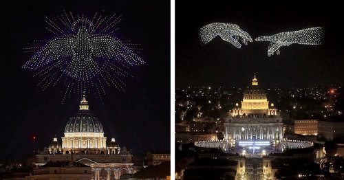3,000 Drones Light Up St. Peter’s Square For Historic Vatican Concert