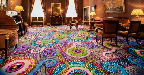 Artist Installs a Dazzling Bejeweled Carpet in Amsterdam’s Royal Palace