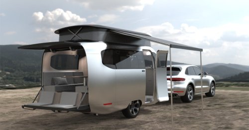 Airstream and Porsche Join Forces to Create a Trailer Concept That Fits in a Garage