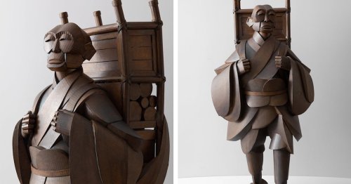 Artist Connects With Family History by Building Cardboard Sculptures That Look Like Wood