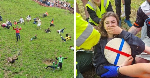 Woman Wins Cheese Rolling Race Even After Being Knocked Unconscious