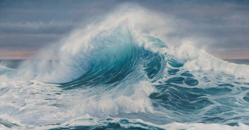 Large-Scale Oil Paintings Capture the Duality of the Ocean's Power and Tranquility