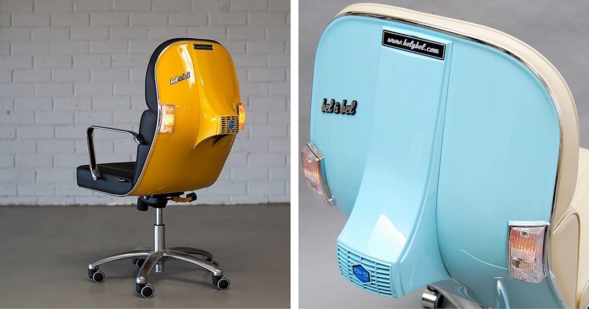 Vespa Scooters Given New Life as Innovative Office Chairs Flipboard