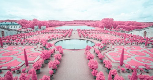 Breathtaking Views of France Captured in Cotton-Candy Pink Hues Through Infrared Photography