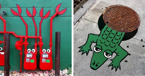 Clever Street Artist Is Transforming NYC's Streets into One Giant Playground