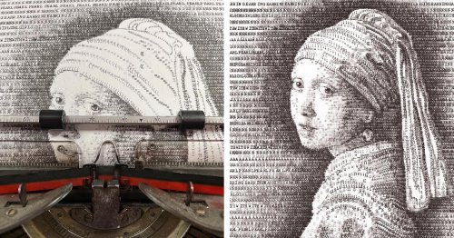 Artist Recreates Famous Paintings by Typing Them on Vintage Typewriters