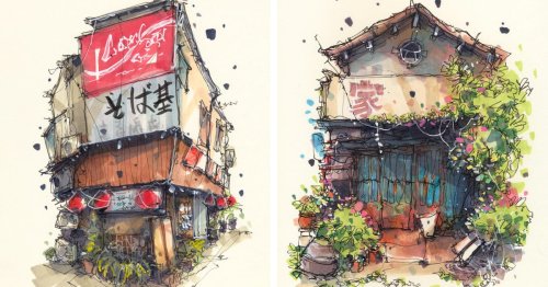 Artist Captures the Soul of Quaint Urban Architecture With Expressive Marker Sketches
